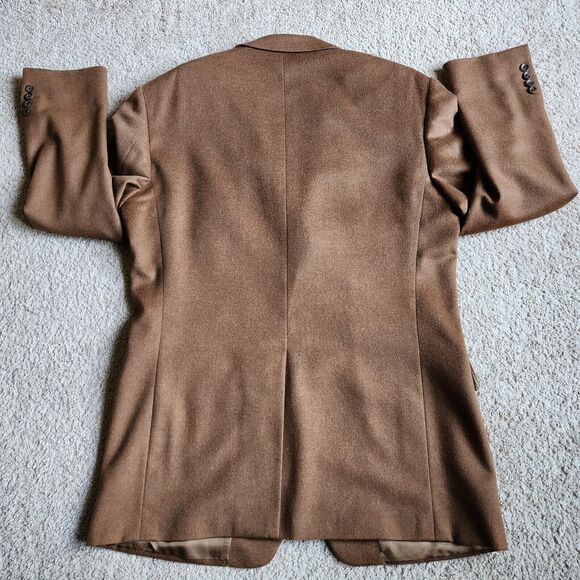 SAMUELSOHN SB Como Sports Coat 42L Long Brown Blazer Wool Silk Cashmere - Picture 4 of 13